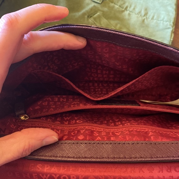 KATE SPADE LAUREL WAY GREER DEEP PLUM CROSSBODY/HANDBAG - Picture 9 of 10